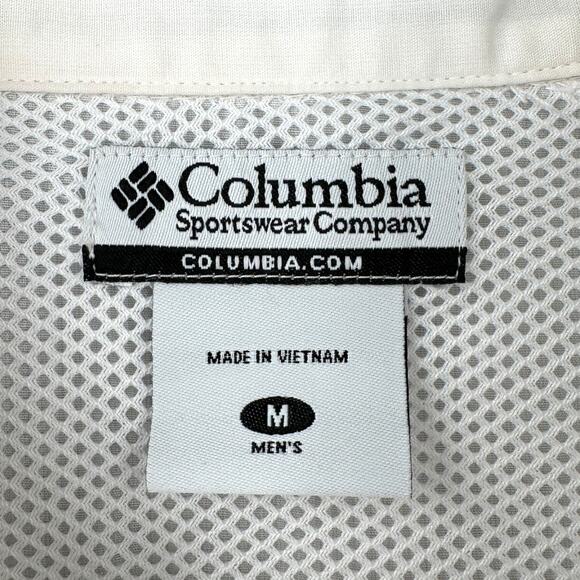 Columbia PFG Button Up Two Front Pockets Logo Short Sleeve Shirt Medium - Picture 3 of 8